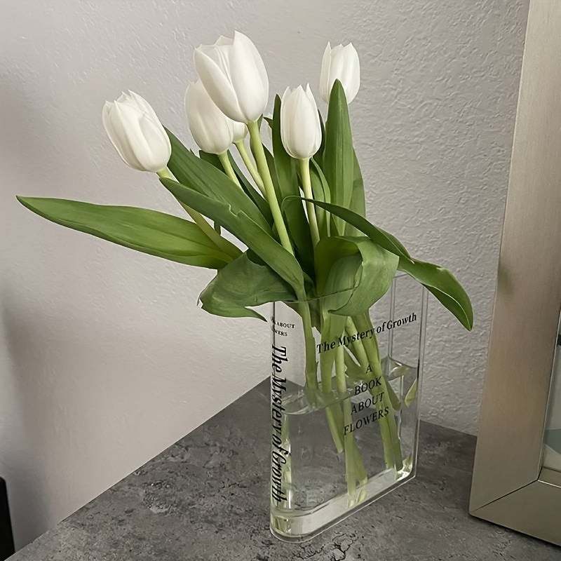 Clear Acrylic Book-Shaped Flower Vase