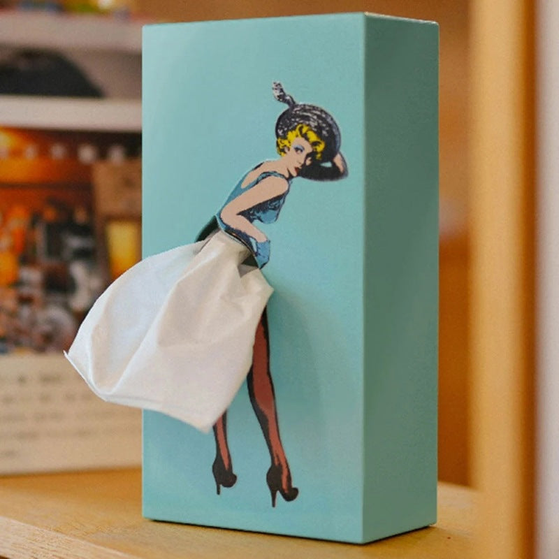 Skirt Girl Tissue Box for Esthetician Rooms