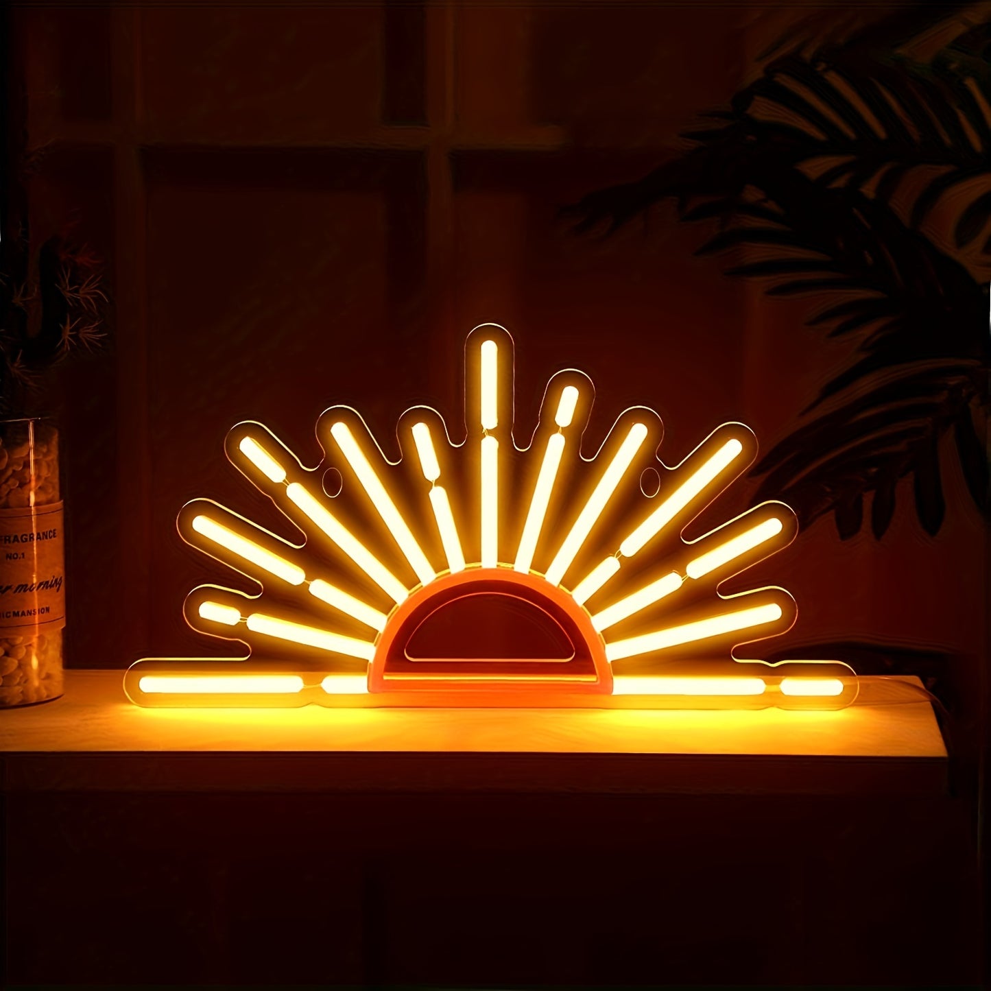 Orange Sunrise Sunset Neon Sign