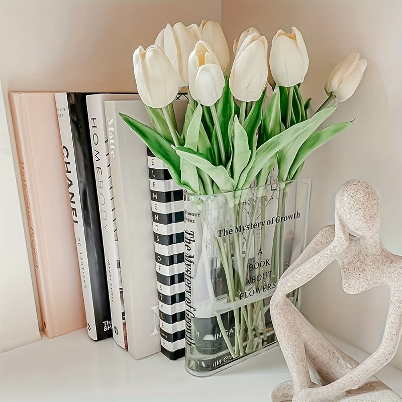 Clear Acrylic Book-Shaped Flower Vase