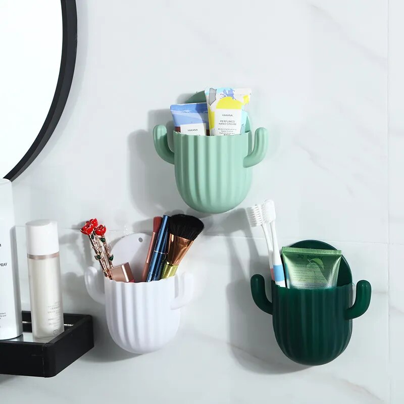 Sleek Cactus-Design Esthetician Room Organizer